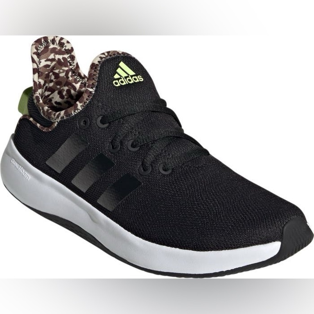 2-Pair Adidas Womens Cloudfoam Sneaker, Black/Pulse Lime & Black Lucid Pink Sz 9 - Picture 5 of 11